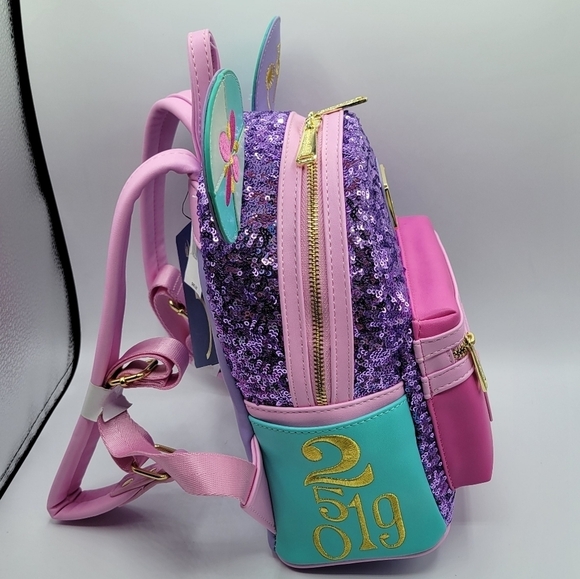 Loungefly Disney its a small world Mickey Mouse The Main Attraction Backpack - Picture 5 of 7